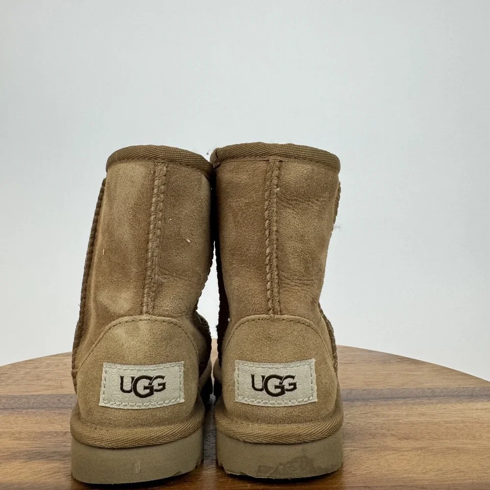 Little Kids Ugg Classic Tall II‎ Chestnut Brown Sheepskin Suede Boots Size 8 C